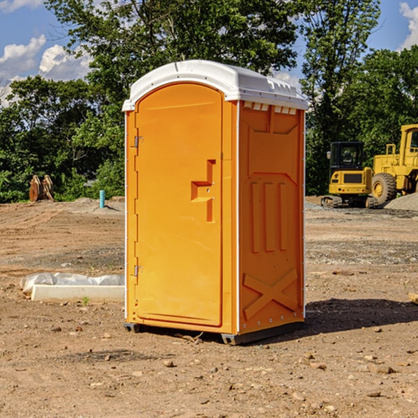 how often are the porta potties cleaned and serviced during a rental period in Webberville